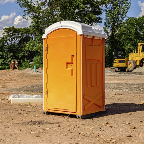 how often are the portable restrooms cleaned and serviced during a rental period in Green City Missouri